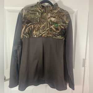 Under Armour Realtree Camo Quarter Zip Fleece Pullover Men’s XL Hunting